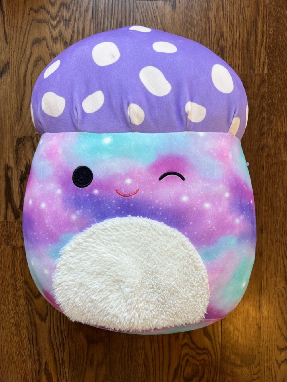 24 inch Galaxy Tie-Dye Mushroom Squishmallow - Purple & Turquoise